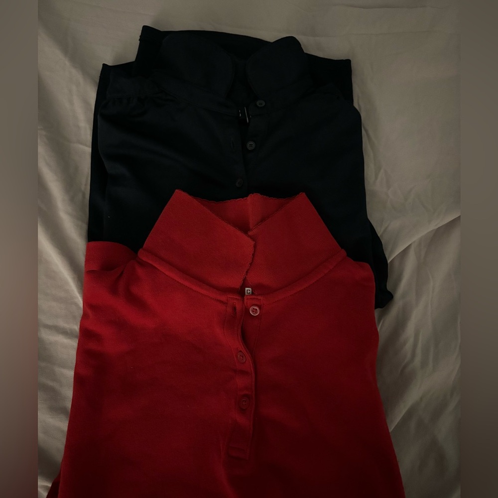 Chaps Girls' School Uniform Short Sleeve Interlock Polos